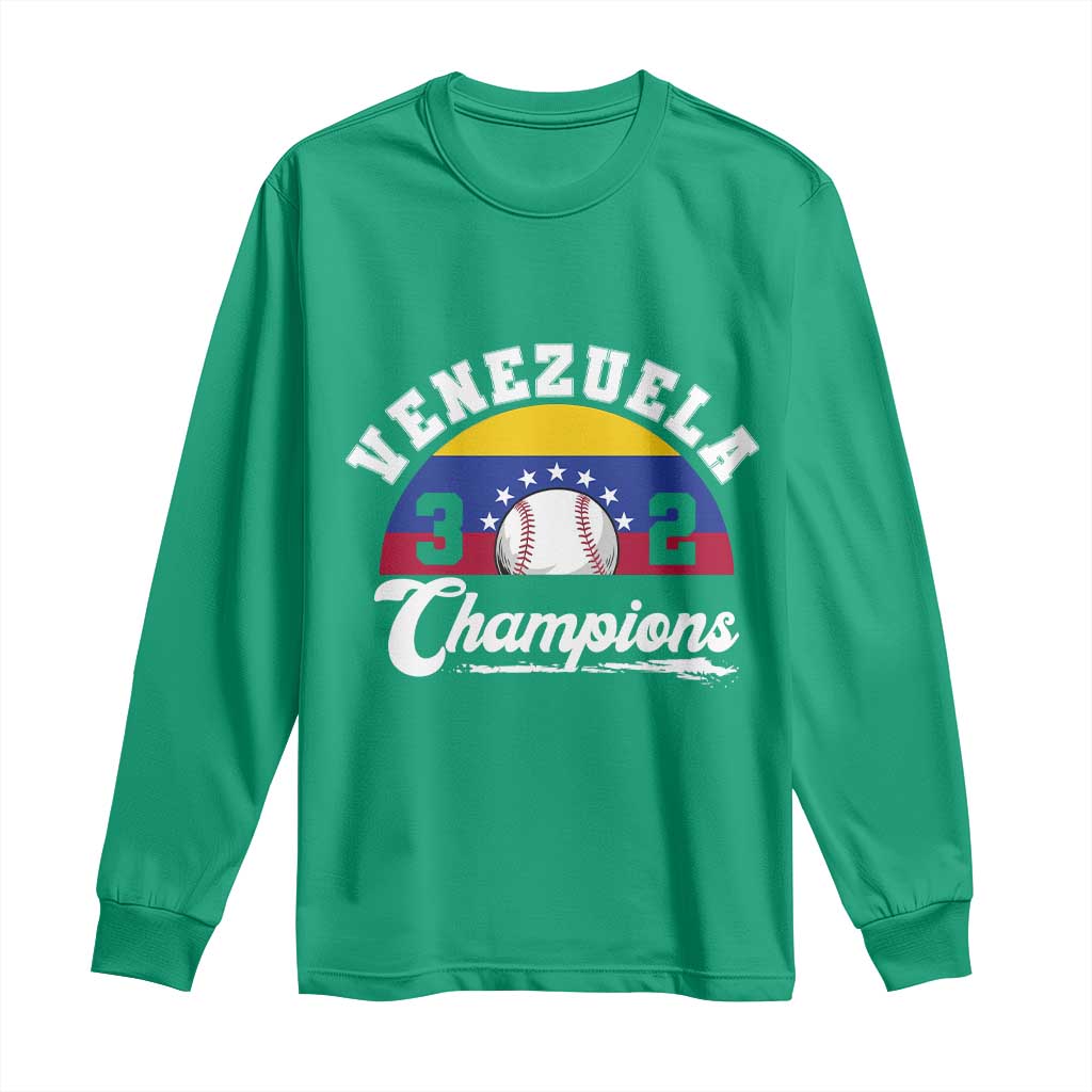 Venezuela 2026 Champions Long Sleeve Shirt Vintage 7 Stars Flag Baseball Pride