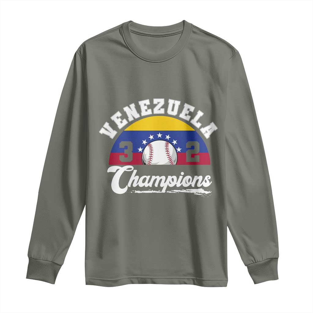 Venezuela 2026 Champions Long Sleeve Shirt Vintage 7 Stars Flag Baseball Pride