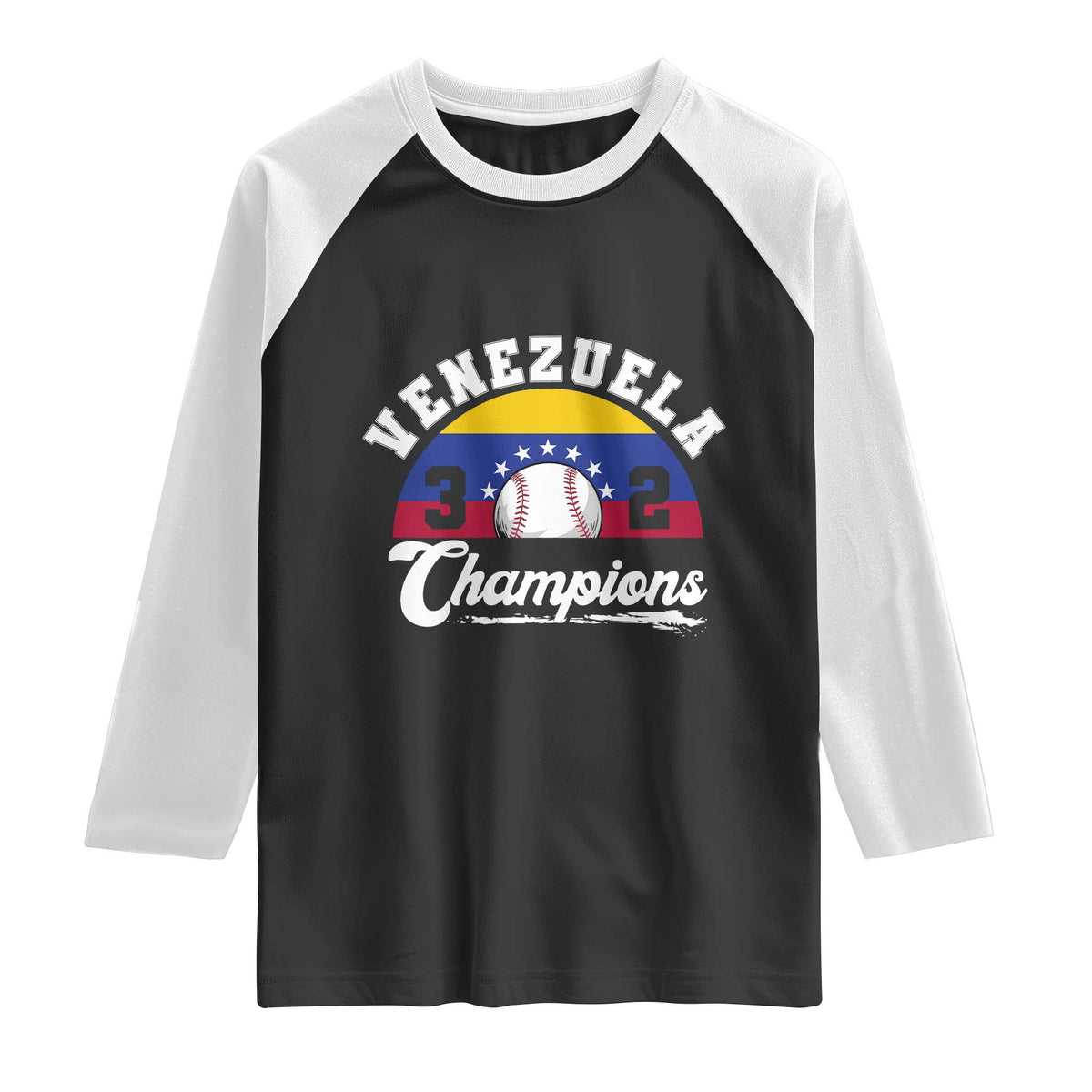 Venezuela 2026 Champions Raglan Shirt Vintage 7 Stars Flag Baseball Pride