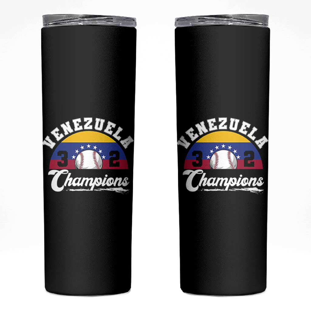 Venezuela 2026 Champions Skinny Tumbler Vintage 7 Stars Flag Baseball Pride