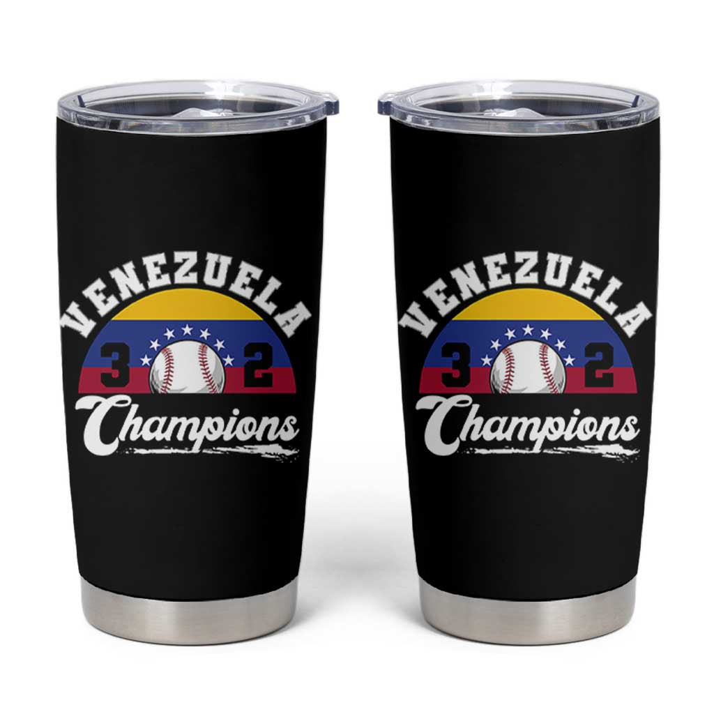 Venezuela 2026 Champions Tumbler Cup Vintage 7 Stars Flag Baseball Pride