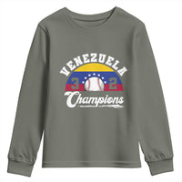 Venezuela 2026 Champions Youth Sweatshirt Vintage 7 Stars Flag Baseball Pride