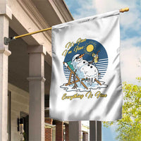 Melting Snowman Christmas In July Garden Flag It Is Fine Everything Is Fine