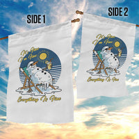 Melting Snowman Christmas In July Garden Flag It Is Fine Everything Is Fine