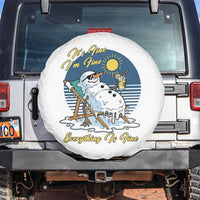 Melting Snowman Christmas In July Spare Tire Cover It Is Fine Everything Is Fine
