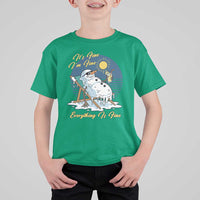 Melting Snowman Christmas In July T Shirt For Kid It Is Fine Everything Is Fine