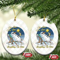 Melting Snowman Christmas In July Ceramic Ornament It Is Fine Everything Is Fine
