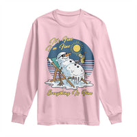 Melting Snowman Christmas In July Long Sleeve Shirt It Is Fine Everything Is Fine