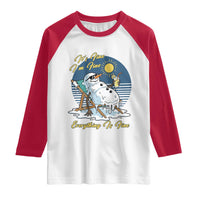 Melting Snowman Christmas In July Raglan Shirt It Is Fine Everything Is Fine