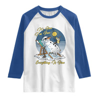 Melting Snowman Christmas In July Raglan Shirt It Is Fine Everything Is Fine