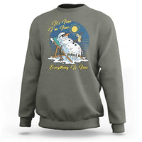 Melting Snowman Christmas In July Sweatshirt It Is Fine Everything Is Fine