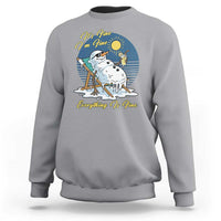 Melting Snowman Christmas In July Sweatshirt It Is Fine Everything Is Fine