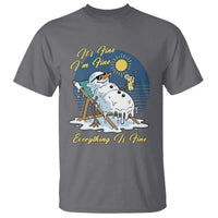 Melting Snowman Christmas In July T Shirt It Is Fine Everything Is Fine