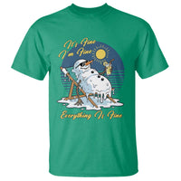 Melting Snowman Christmas In July T Shirt It Is Fine Everything Is Fine