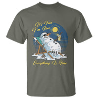 Melting Snowman Christmas In July T Shirt It Is Fine Everything Is Fine