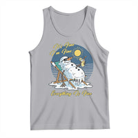 Melting Snowman Christmas In July Tank Top It Is Fine Everything Is Fine