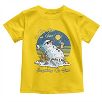 Melting Snowman Christmas In July Toddler T Shirt It Is Fine Everything Is Fine