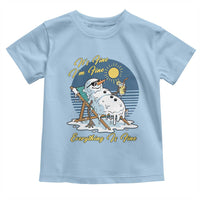 Melting Snowman Christmas In July Toddler T Shirt It Is Fine Everything Is Fine