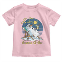 Melting Snowman Christmas In July Toddler T Shirt It Is Fine Everything Is Fine