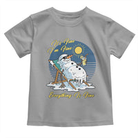 Melting Snowman Christmas In July Toddler T Shirt It Is Fine Everything Is Fine