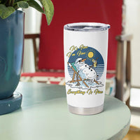 Melting Snowman Christmas In July Tumbler Cup It Is Fine Everything Is Fine