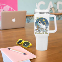 Melting Snowman Christmas In July Tumbler With Handle It Is Fine Everything Is Fine