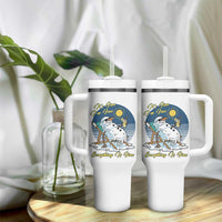 Melting Snowman Christmas In July Tumbler With Handle It Is Fine Everything Is Fine