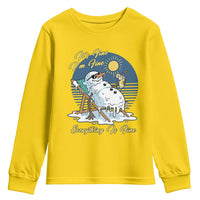Melting Snowman Christmas In July Youth Sweatshirt It Is Fine Everything Is Fine