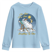 Melting Snowman Christmas In July Youth Sweatshirt It Is Fine Everything Is Fine