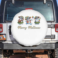 Funny Hawaiian Snowman Summer Graphic Spare Tire Cover Merry Meltmas