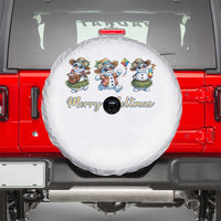 Funny Hawaiian Snowman Summer Graphic Spare Tire Cover Merry Meltmas
