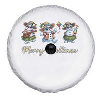 Funny Hawaiian Snowman Summer Graphic Spare Tire Cover Merry Meltmas