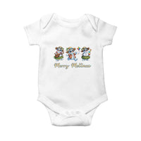 Funny Hawaiian Snowman Summer Graphic Baby Onesie Merry Meltmas