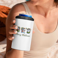Funny Hawaiian Snowman Summer Graphic 4 in 1 Can Cooler Tumbler Merry Meltmas
