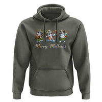 Funny Hawaiian Snowman Summer Graphic Hoodie Merry Meltmas