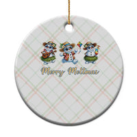 Funny Hawaiian Snowman Summer Graphic Ceramic Ornament Merry Meltmas