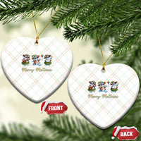 Funny Hawaiian Snowman Summer Graphic Ceramic Ornament Merry Meltmas