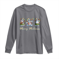 Funny Hawaiian Snowman Summer Graphic Long Sleeve Shirt Merry Meltmas