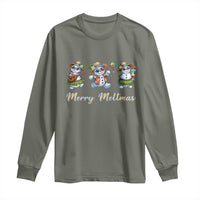 Funny Hawaiian Snowman Summer Graphic Long Sleeve Shirt Merry Meltmas