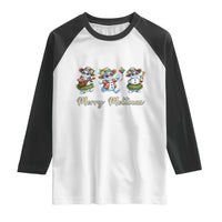Funny Hawaiian Snowman Summer Graphic Raglan Shirt Merry Meltmas