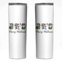 Funny Hawaiian Snowman Summer Graphic Skinny Tumbler Merry Meltmas