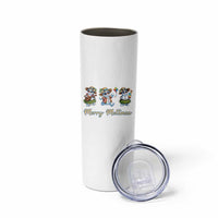 Funny Hawaiian Snowman Summer Graphic Skinny Tumbler Merry Meltmas