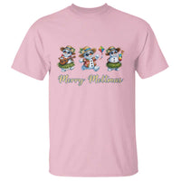 Funny Hawaiian Snowman Summer Graphic T Shirt Merry Meltmas