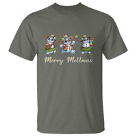 Funny Hawaiian Snowman Summer Graphic T Shirt Merry Meltmas