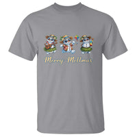 Funny Hawaiian Snowman Summer Graphic T Shirt Merry Meltmas