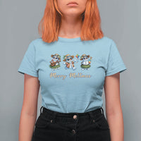 Funny Hawaiian Snowman Summer Graphic T Shirt For Women Merry Meltmas
