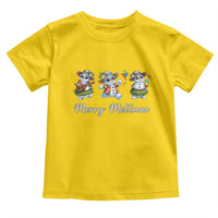 Funny Hawaiian Snowman Summer Graphic Toddler T Shirt Merry Meltmas