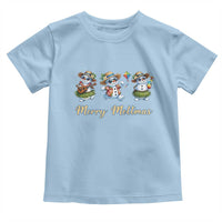 Funny Hawaiian Snowman Summer Graphic Toddler T Shirt Merry Meltmas