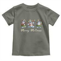 Funny Hawaiian Snowman Summer Graphic Toddler T Shirt Merry Meltmas