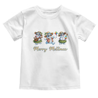 Funny Hawaiian Snowman Summer Graphic Toddler T Shirt Merry Meltmas